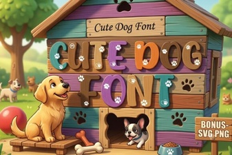 Cute Dog Font for Whimsical Projects