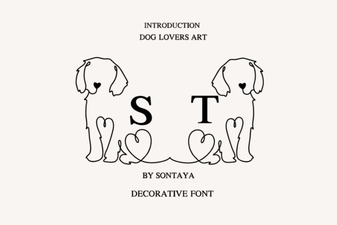 Charming Dog Lovers Art Font for Creative Projects