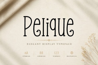 Pelique Font: a Stylish Typeface for Creative Design Projects