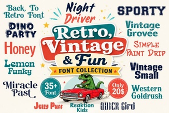 Retro Vintage Fun Collection Display Font for Creative Design Projects