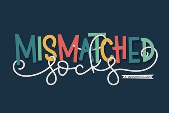 Playful Mismatched Socks Font for Creative Designs