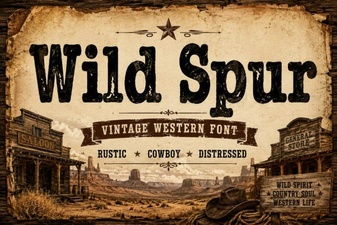 Wild Spur Font – Bold Western Typeface for Creative Designs